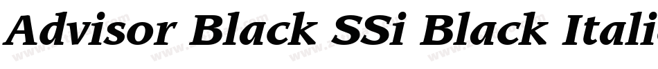 Advisor Black SSi Black Italic字体转换